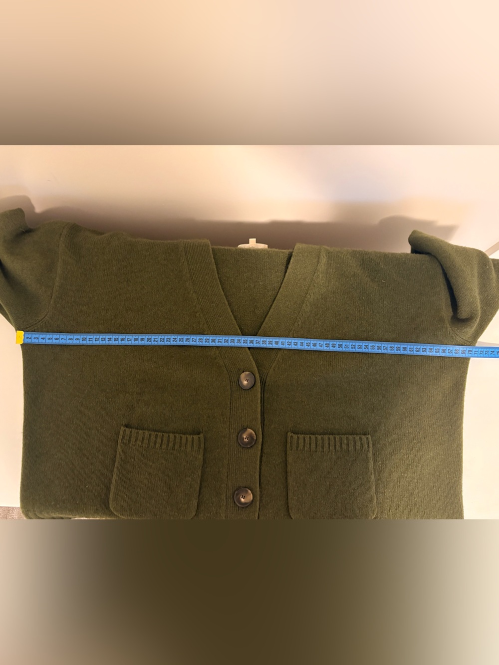 Sezane Jady Cardigan 100% Yak Wool Perfect Green XXL - Picture 7 of 12